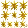 dmjuncong 10 Pcs Starburst Cone Balloons,Spike Balloons,Huge Gold Explosion Star Aluminum Foil Balloons for Mother's Day,Birthday, Wedding Anniversary,Graduation Party,Disco Party Decorations.