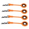 RC Car Shell Body Clip,4PCS Silicone and Iron RC Body Clip for 1/10 Model Car (Orange)