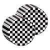 Checkered Flag Party Supplies - Black and White Checkered Party Supplies - Race Car Theme Party | Tableware Set Includes Plates Napkins and Cups | Kit for 16