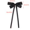 Furling Pompoms Hair Bow Clips with Long Tail Bowknot Hair Clip Ribbon Accessories Pony-tail Holders Accessories (Black/White)