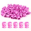 OFEYLE Tattoo Ink Caps Disposable Skull Tattoo Ink Cups 200PCS Plastic Ink Caps for Tattooing Makeup Pigment Ink Cups Tattoo Ink Holder Tattoo Supplies and Equipment, Tattoo Accessories (Pink)