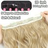 Halo Hair Extensions Natural Blonde: Long Curly Wavy Hair Extensions for Women - Invisible Wire Secret Hairpieces with Adjustable Size Transparent Headband 4 Secure Clips (20 Inch, Natural Blonde)