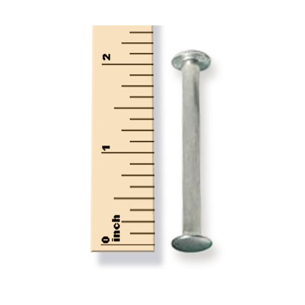 TruBind Aluminum Chicago Screw and Post Sets | 2 inch Post Length | 3/16 inch Post Diameter | Silver-Colored | 100 Screws and 100 Posts