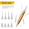 Terminal Removal Tool - Double Head Detachable Electrical Pin Extractor Tool with 8PCS Replacement Tips,Suitable for AMP,Metri Pack,Molex Connector,Universal Automotive Repair Terminal Release Tool