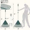 ORIENTOOLS Garden Leaf Rake, Garden Rake with Adjustable Extendable Steel Tube 43 to 66 Inches, Lightweight Yard Rake, with 26 Tines, Rakes for Leaves Lawns Yard Shrub