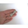 Small clear crystal bow shaped alligator hair clip for fine thin hair