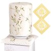 2-in-1 Water Dispenser & Bucket Cover Set - Floral Dust Cover for 5 Gallon Barrel, Reusable for Hot & Cold Dispensers and Bottles, Includes 2 Square Vinyl Placemats