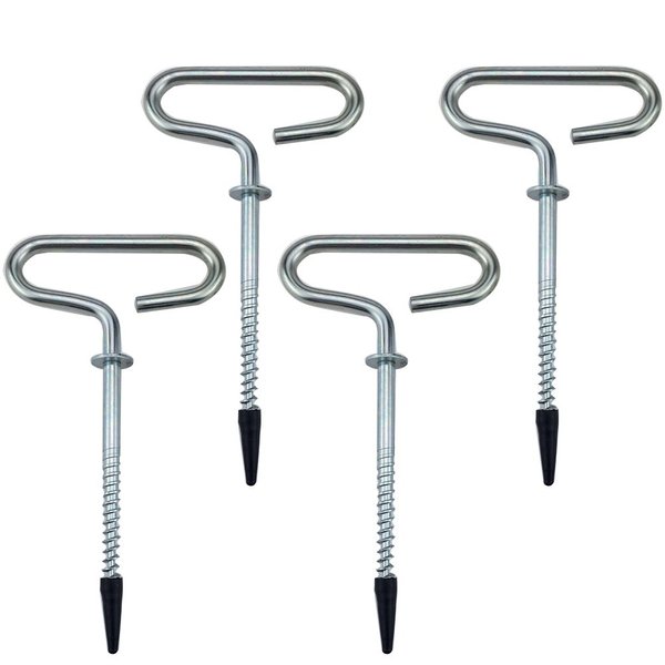 Hdtyyln 4Pcs Outdoor Camping Tent Threaded Peg Ice Fishing Shelter Stake Nail Tent Fixer Accessory - Suitable for Various Outdoor Activities - Durable and Reliable - Easy to Use