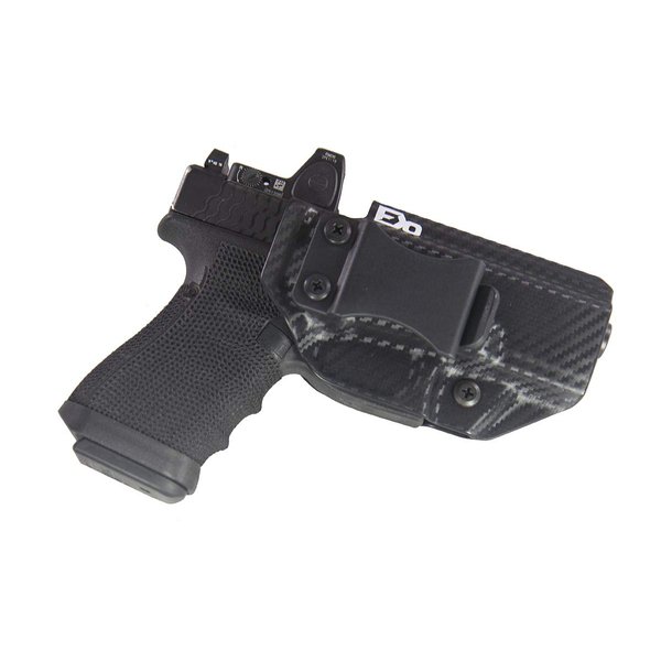 Fierce Defender IWB Kydex Holster Compatible with Glock 19 23 32 w/Optic Cut Winter Warrior Series -Made in USA- (CF) Carbon Fiber