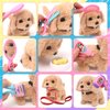 SUPERGFS Plush Toys Puppy Electronic Toy Walking and Barking Dogs Tail Wagging Interactive Dog Toy for Kids Christmas Birthday Gift for Toddlers Girls 3 4 5 6 Year Old