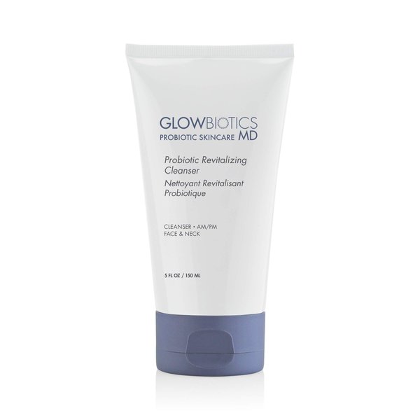 Glowbiotics Probiotic Revitalizing Cleanser: Hydrating Daily Face Wash, Removes Dirt, Makeup, and Oil, Enriched with Peptides, Vitamin E, and Aloe Vera, 5 Fl Oz