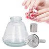 180ml Press Bottle, Press Type Liquid Pump Dispenser Empty Nail Polish Remover Refillable Bottle Container Manicure Accessory with Top Cap