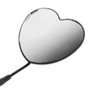 Pssopp Lash Mirror Eyelash Extension Mirror Eyelash Makeup Mirror Heart Shaped Lash Mirror Professional Portable Stainless Steel Makeup Eyelash Mirror for Lash Extension (Black)