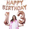 13th Birthday Decorations Party Supplies, Jumbo Rose Gold Foil Balloons for Birthday Party Supplies,Anniversary Events Decorations and Graduation Decorations Sweet 13 Party,13th Anniversary