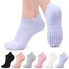 CTHH 6 Pairs Pilates Socks Yoga Socks Non-Slip Grip Socks for Women Pilates, Pure Barre, Hospital, Barefoot Workout, Pregnant