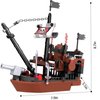 BRICK STORY Pirate Ship Building Blocks with 3 Mini Toy Figures, Boat and Ship Model Pirate Toys Building Kit Pirate Adventure Toys Sets Building Bricks Gifts for Boys Girls Age 6-12 and Up, 167pcs