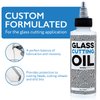 Impresa Glass Cutting Oil with Precision Application Top - 4 oz - Great for Stained Glass, Bottles, Tiles, and Mirrors - Custom-Formulated for Various Glass Cutting Tools and Applications