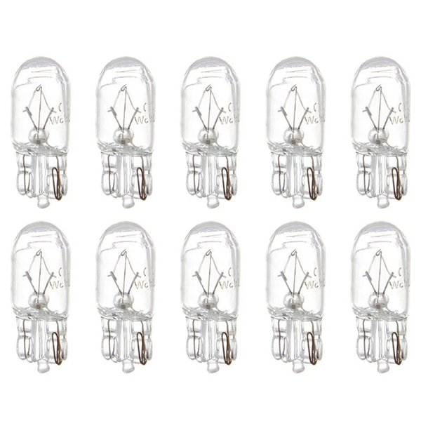 cciyu T10 168 194 W5W Halogen Light Bulb Instrument Cluster Gauge Dash Lamp (10pack white)