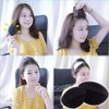 4 Pcs 2 Pairs Black Sponge Bump It Up Volume Hair Base Hair Pad Headwear Fluffy Hair Padding Insert Cushion Hairstyle Bum Maker Braid Hair Style Holder for Women Girls