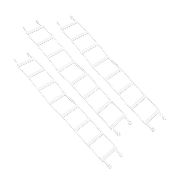 Set of 3 White Flexible Ladders for Wrestling Action Figures