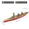 Piececool 3D Metal Puzzle Warship Model Kits, Fuso Battleship Military Watercraft Model Building Kits for Adults, DIY 3D Brain Teaser Puzzle Toys for Famliy Time, Great Gift-330 Pcs