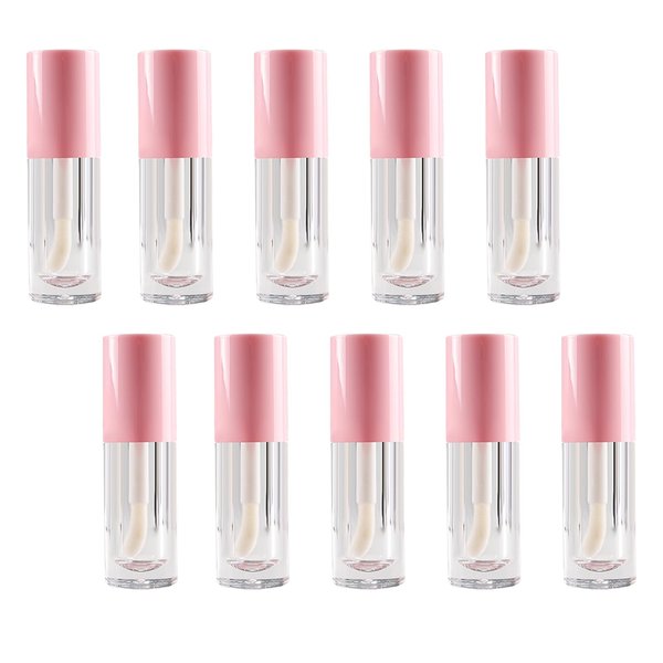 MOCIKE 10PCS Empty Lip Gloss Tubes,6ml Pink Lip Gloss Containers Empty With Thick Wand, For DIY Lip Gloss Making (Pink)