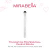 Mirabella Foundation Brush, Premium Professional Makeup Brush Collection, Cruelty-Free Synthetic Bristle Brush with Hand-Sculpted Brushed Aluminum Handle, Luxury Blending Brush for Makeup