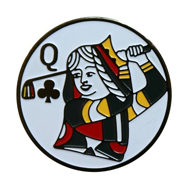 King or Queen of Clubs Golf Ball Marker and Matching Hat Clip