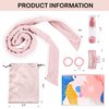 Lanzhire Heatless Hair Curler for Long Hair Curls (Pink)