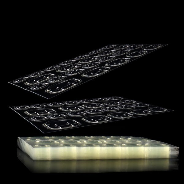 Laza 240 Pcs Thin Breathable Adhesive Tabs Fake Nail Glue Sticker 10 Sheets Super Sticky Double Sided Tips (Germany Jelly Gel) Flexible for Acrylic False Nails Manicure Tape