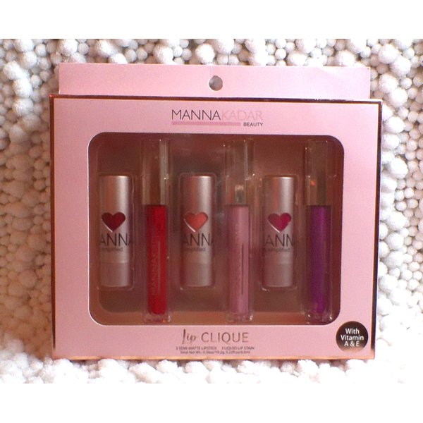 Manna Kadar Lip CLIQUE 3 Semi-Matt Lipstick & 3 Liquid Lip Stain