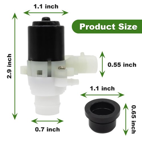 Upgraded Truck Windshield Washer Fluid Pump Replacement for Kenworth T680 T880 and Peterbilt 104307 T4695001 104252 (1PCS)