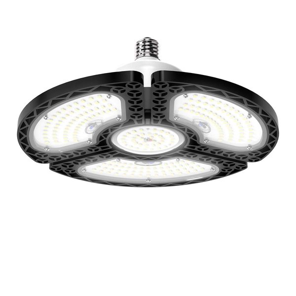 Dansny LED Garage Lights, 80W Deformable LED Garage Ceiling Lights 12000 Lumens Led Shop Lights for Garage, Garage Lights with 3 Adjustable Panels.