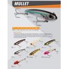Bomber Lures Mullet Slow-Sinking Twitch, Walking Saltwater Fishing Lure, Excellent for Speckled Trout, Redfish, Stripers and More, 3 1/2", 5/8 oz, Silver Flash/Pink Head/Chartreuse