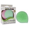 Michel Mercier Pack and Go Detangler - Unisex Detangling Hair Brush - Mini Portable Travel Size, Compact Brush - Regular Hair - Green-Pink - 1 pc