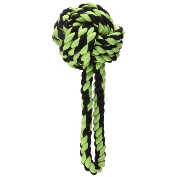 Multipet Nuts for Knots with Tug Rope Dog Toy, 3.5-Inch Colors Vary