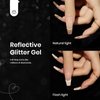 Beetles Gel Polish Reflective Glitter Gel Nail Polish Set, 6 Colors Holographic Sparkle Glitter Gel,Flash Diamond Sliver Gold Black Red UV LED Soak Off Manicure Kit Gift for Women Girls