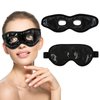 2PCS Cooling Gel Eye Mask with Mineral Mud, Reusable Ice Face Mask Cold/Hot Eye Compress Sleep Gel Eye Mask for Puffiness/Headache/Migraine/Stress Relief/Dry Eyes(Black)