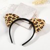 WLLHYF Leopard Ears Halloween Headband, Cute Cat Ears Headbands Halloween Cosplay Costume Accessories for Adults Party Decorations Supplies