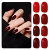 GAOY Red Gel Nail Polish Set, 8 Colors Burgundy Scarlet Carmine Dark Glitter Red Soak Off Gel Polish Kit for Salon and Nail Art DIY at Home