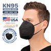 BNX KN95 Face Mask Made in USA (20-Pack), FDA Registered KN95 Mask Disposable Particulate Protective Mask, GB2626-2019, Protection Against Dust, Pollen and Haze (Earloop) (Model: E95) Black