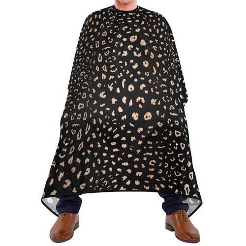 ALAZA Realistic Leopard Cheetah Print Animal Waterproof Barber Cape for Men Women Beard Shaving Bib Apron Professional Hair Cutting Cloth, 65 x 55 inch