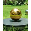 Pangmao Stainless Steel Gold Gazing Mirror Ball, Polished Hollow Ball Reflective Shiny Garden Sphere, Housewarming Gift Outdoor Decorations(6 Inch)