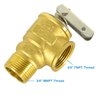HYDRO MASTER Safety Relief Valve With 3/4 Inch Thread 30 PSI ASME Hot Water (30 PSI)