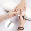 BQAN Sanding Bands for Nail Drills, 100pcs Small Bands 180 Fine Grit Nail File Sanding Bands with mini 3.1mm Mandrel Drill Bits for Acrylic Nails Gel Manicure (White)