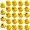 umbresen Yellow Rubber Ducks Preschool Bath Toys Bathtub Duckies Gift for Baby Shower Infants Toddlers Car Pool Float Halloween Adults Party Favors Carnival Decorations (Mini Yellow 1.8''-24pcs)