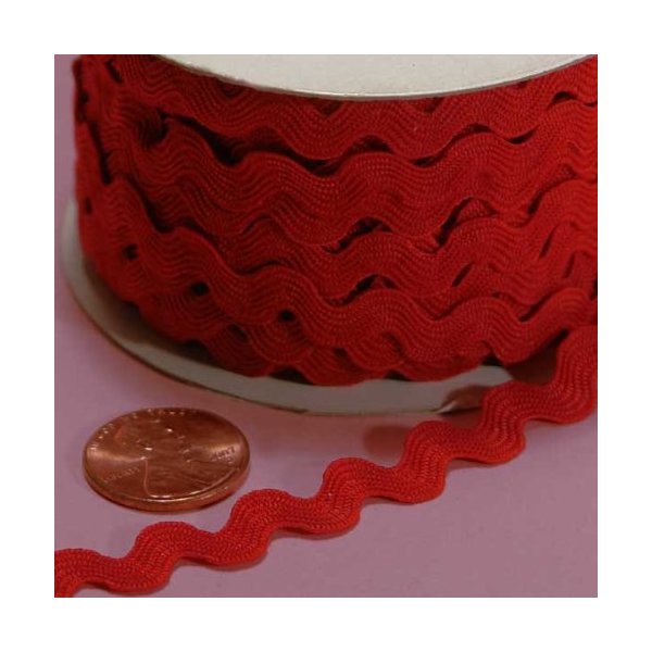 Red Ric Rac Trim, 5mm X 22Yd