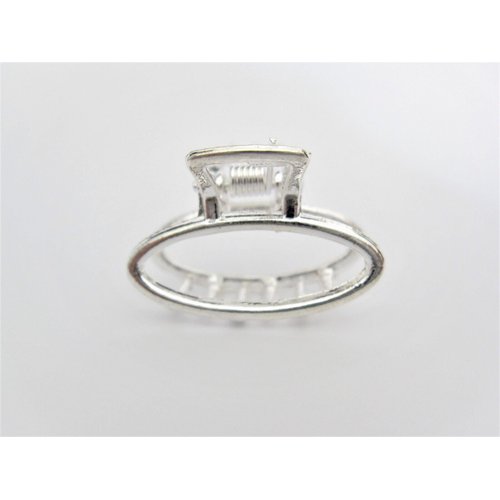 Generic Tiny small silver tone oval metal hair claw clip