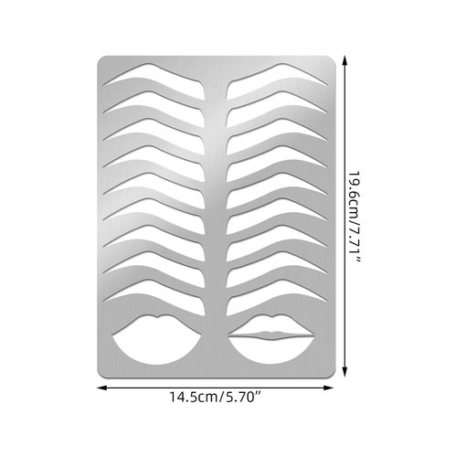 BAMTTOO Microblading Double-sided Eyebrow Tattoo Templates Professional Eyebrow Stencil Shaping Template Practice Skin for Eyebrows Microblading Supplies