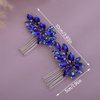 Teyglen Rhinestone Wedding Hair Comb Rose Gold Crystal Headpiece for Bride Wedding Crystal Hair Side Comb Bridal Crystal Hair Piece Rhinestone Hair Accessories for Women Girls (Rose Gold)
